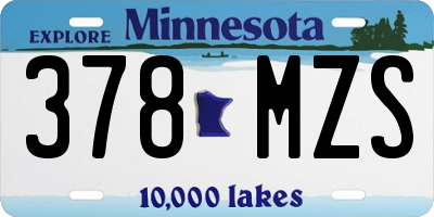 MN license plate 378MZS