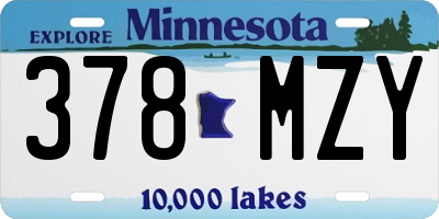 MN license plate 378MZY