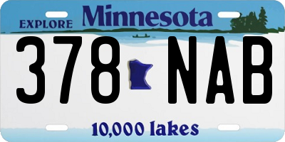 MN license plate 378NAB