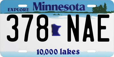 MN license plate 378NAE