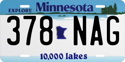 MN license plate 378NAG