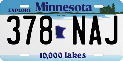 MN license plate 378NAJ