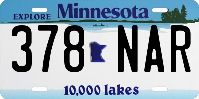 MN license plate 378NAR