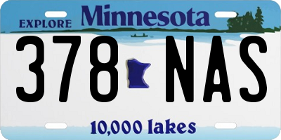 MN license plate 378NAS