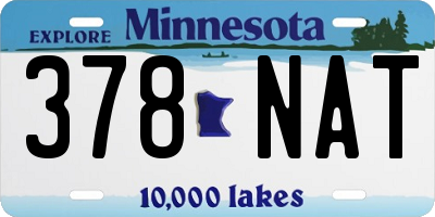 MN license plate 378NAT