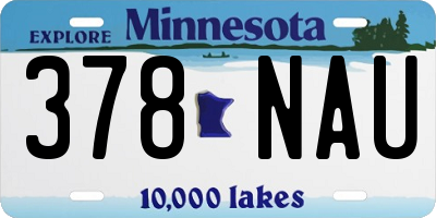 MN license plate 378NAU