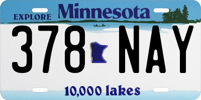 MN license plate 378NAY