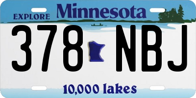 MN license plate 378NBJ