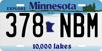 MN license plate 378NBM