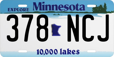 MN license plate 378NCJ