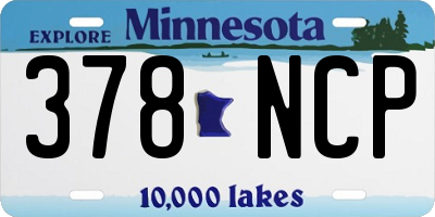 MN license plate 378NCP