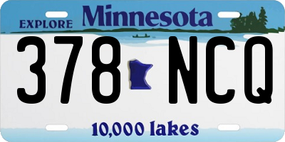 MN license plate 378NCQ