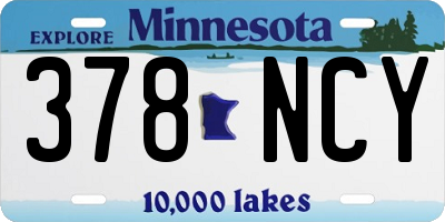 MN license plate 378NCY