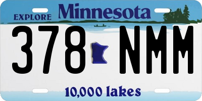 MN license plate 378NMM