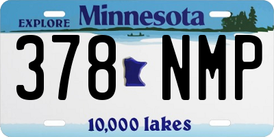 MN license plate 378NMP