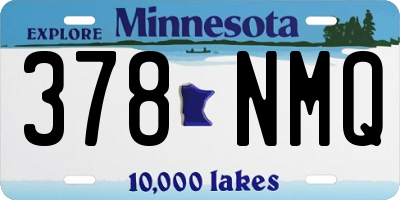 MN license plate 378NMQ