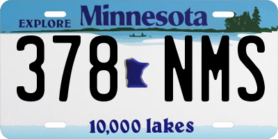 MN license plate 378NMS