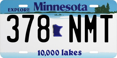 MN license plate 378NMT