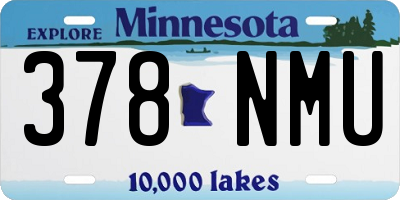 MN license plate 378NMU