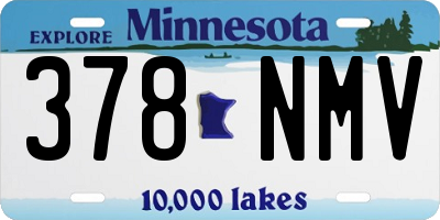 MN license plate 378NMV
