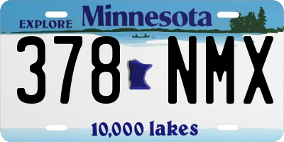 MN license plate 378NMX