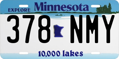 MN license plate 378NMY