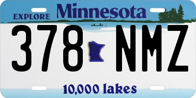 MN license plate 378NMZ
