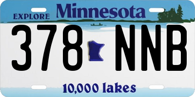 MN license plate 378NNB