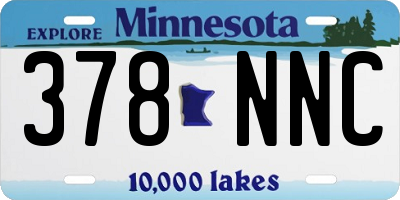 MN license plate 378NNC