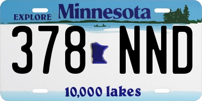 MN license plate 378NND