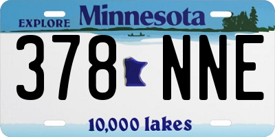 MN license plate 378NNE