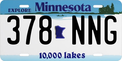 MN license plate 378NNG