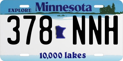 MN license plate 378NNH