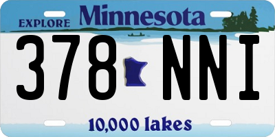 MN license plate 378NNI