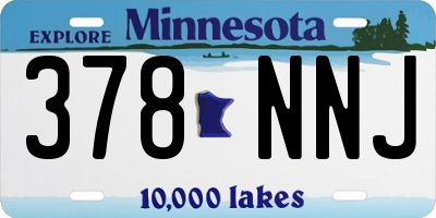 MN license plate 378NNJ