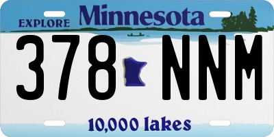 MN license plate 378NNM