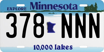 MN license plate 378NNN