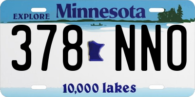 MN license plate 378NNO