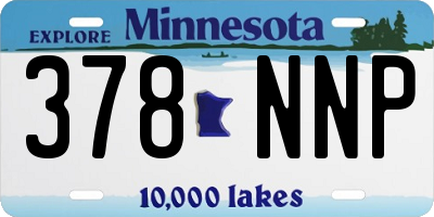 MN license plate 378NNP