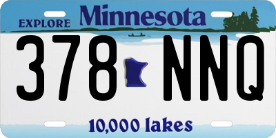 MN license plate 378NNQ
