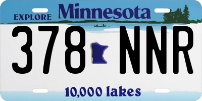 MN license plate 378NNR