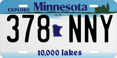 MN license plate 378NNY