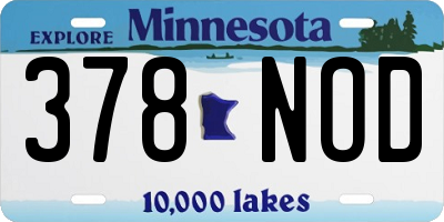 MN license plate 378NOD