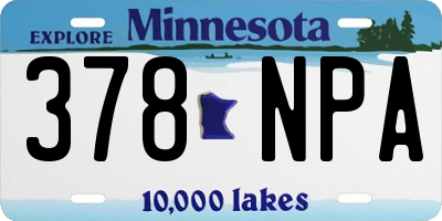 MN license plate 378NPA