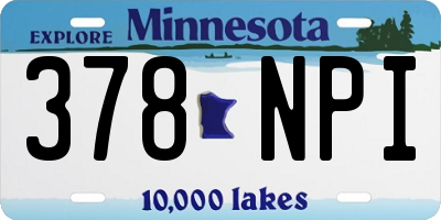 MN license plate 378NPI