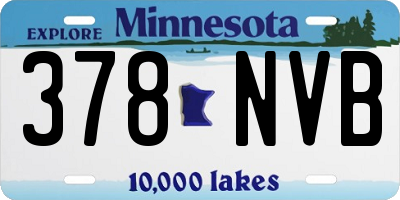 MN license plate 378NVB
