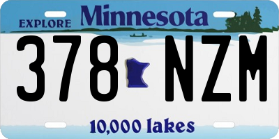 MN license plate 378NZM