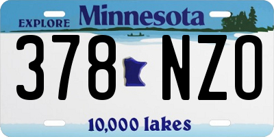 MN license plate 378NZO