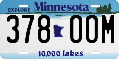 MN license plate 378OOM