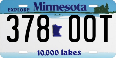 MN license plate 378OOT